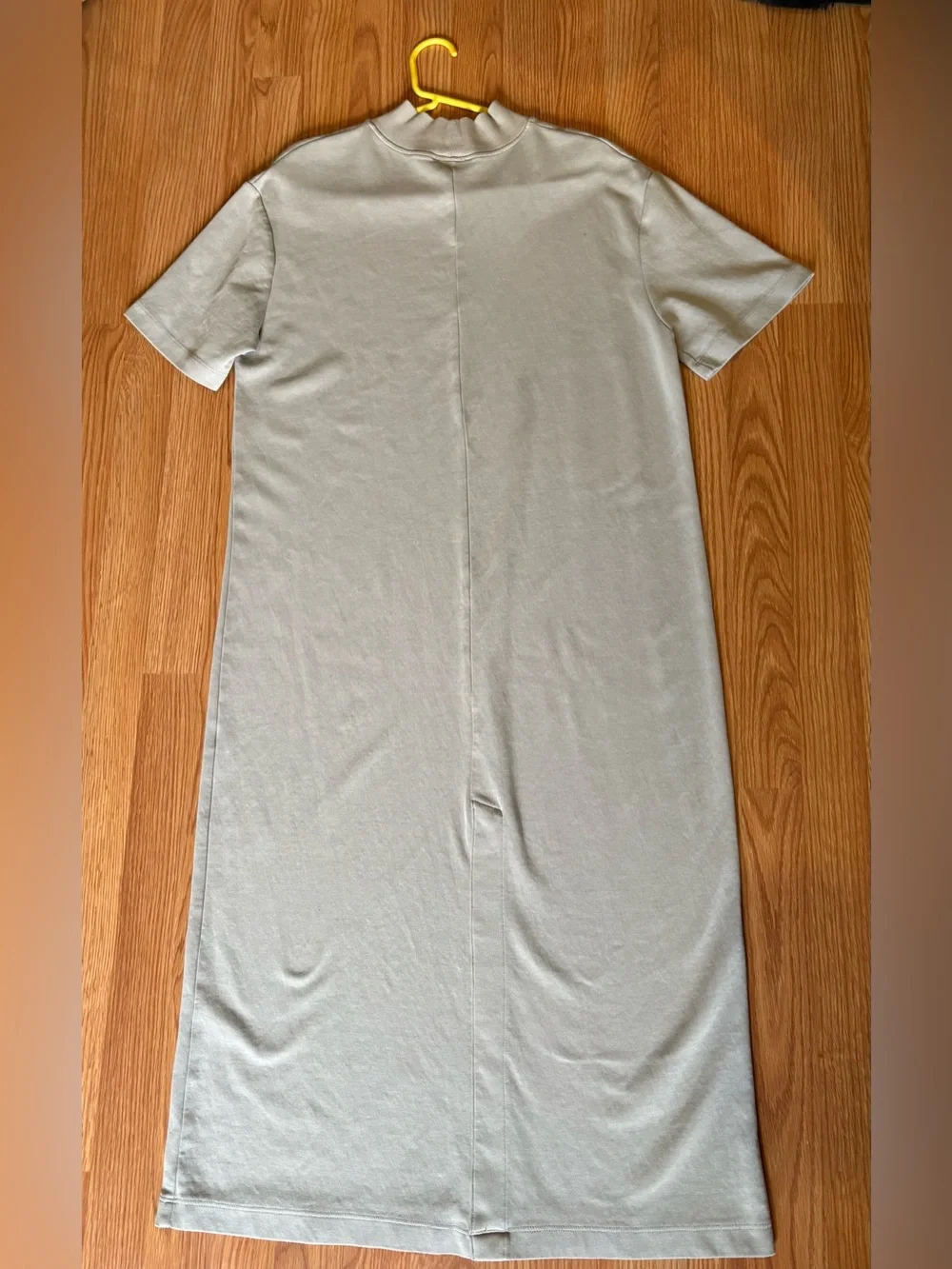 Zara Ribbed Crewneck Dress in Light Beige